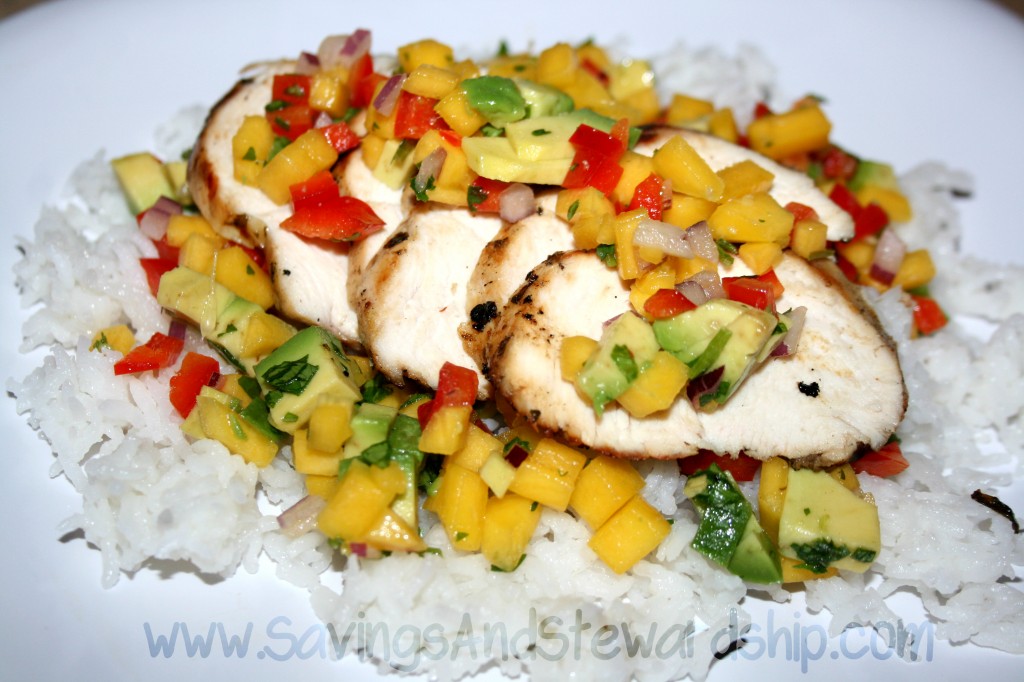 Margarita Chicken with Mango & Avocado Salsa