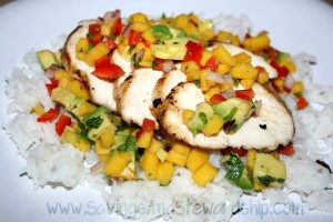 Margarita Chicken with Mango & Avocado Salsa